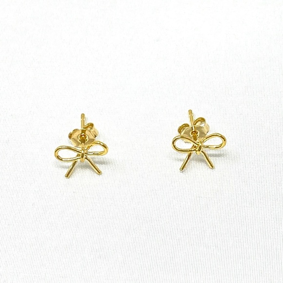 Anthropologie Jewelry - New Anthropologie Gold Bow Stud Post Earrings